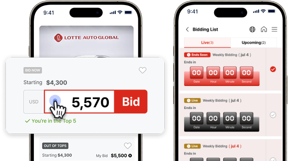 Bid screen